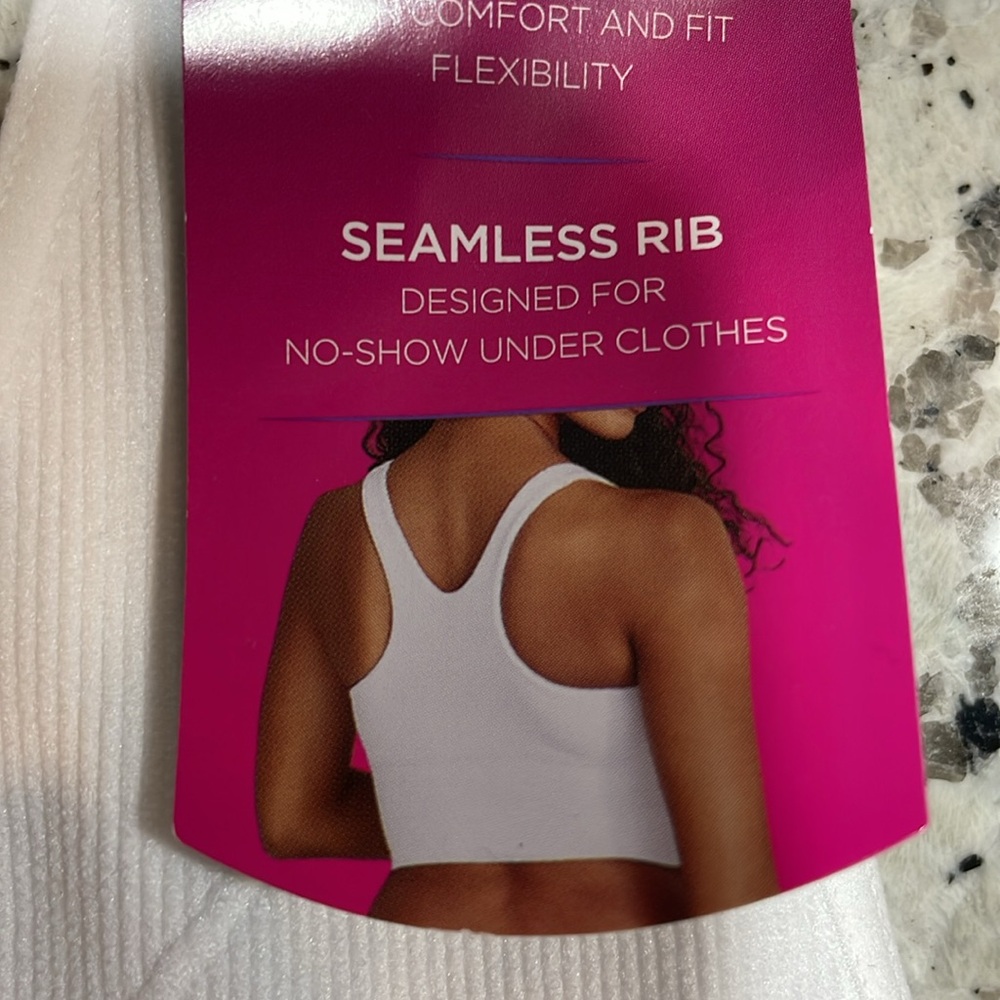 Maidenform L wireless feel good seamless white crop bra top bralette - Picture 4 of 12